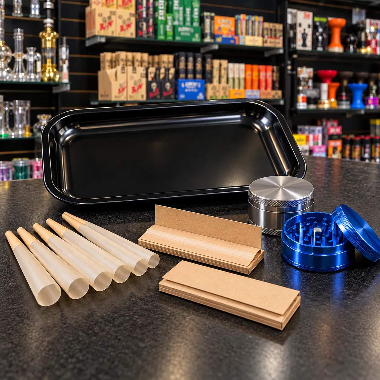 Rolling Essentials on a Store Shelf