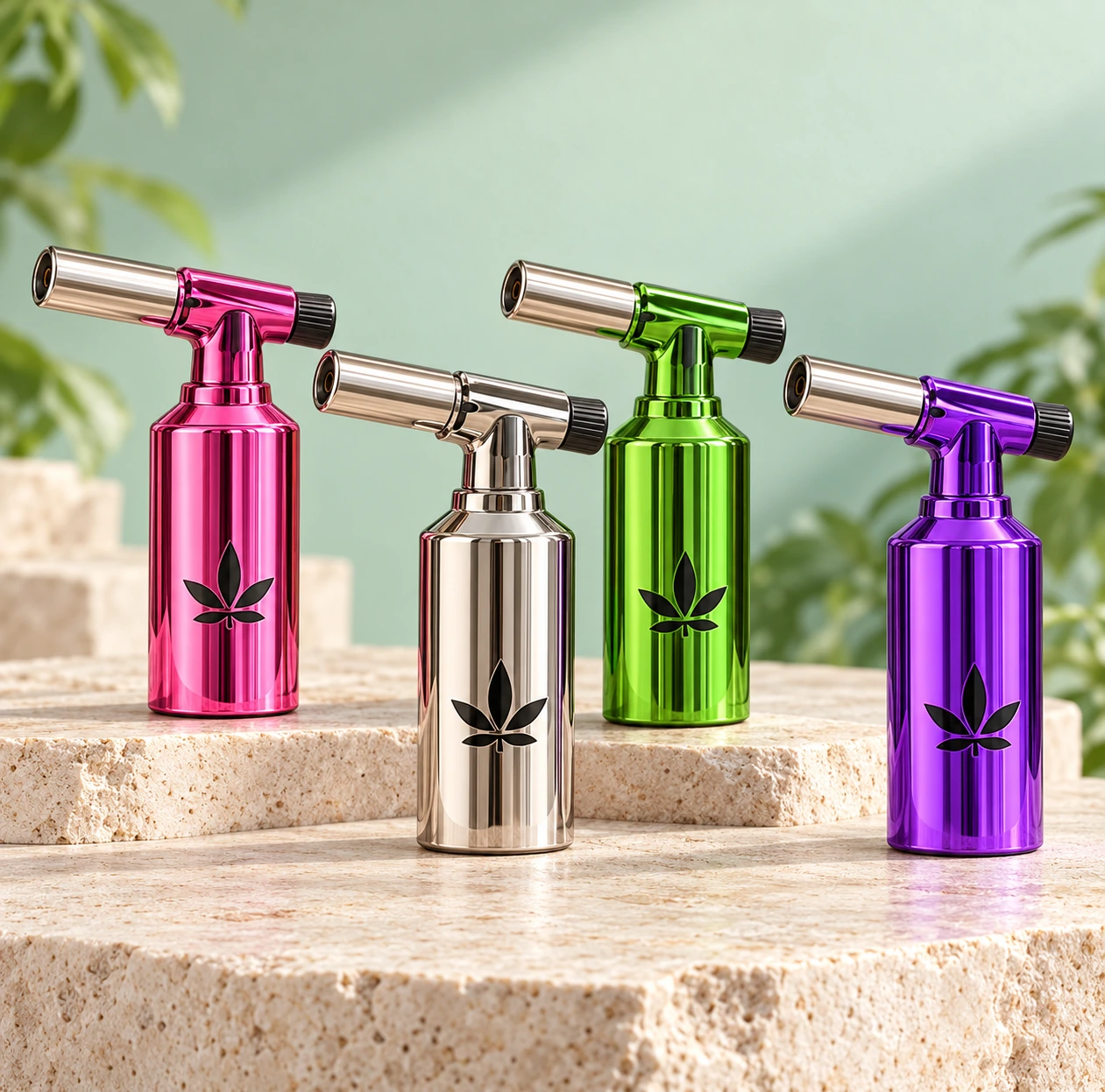 Polished aLeaf Torches in Four Colors